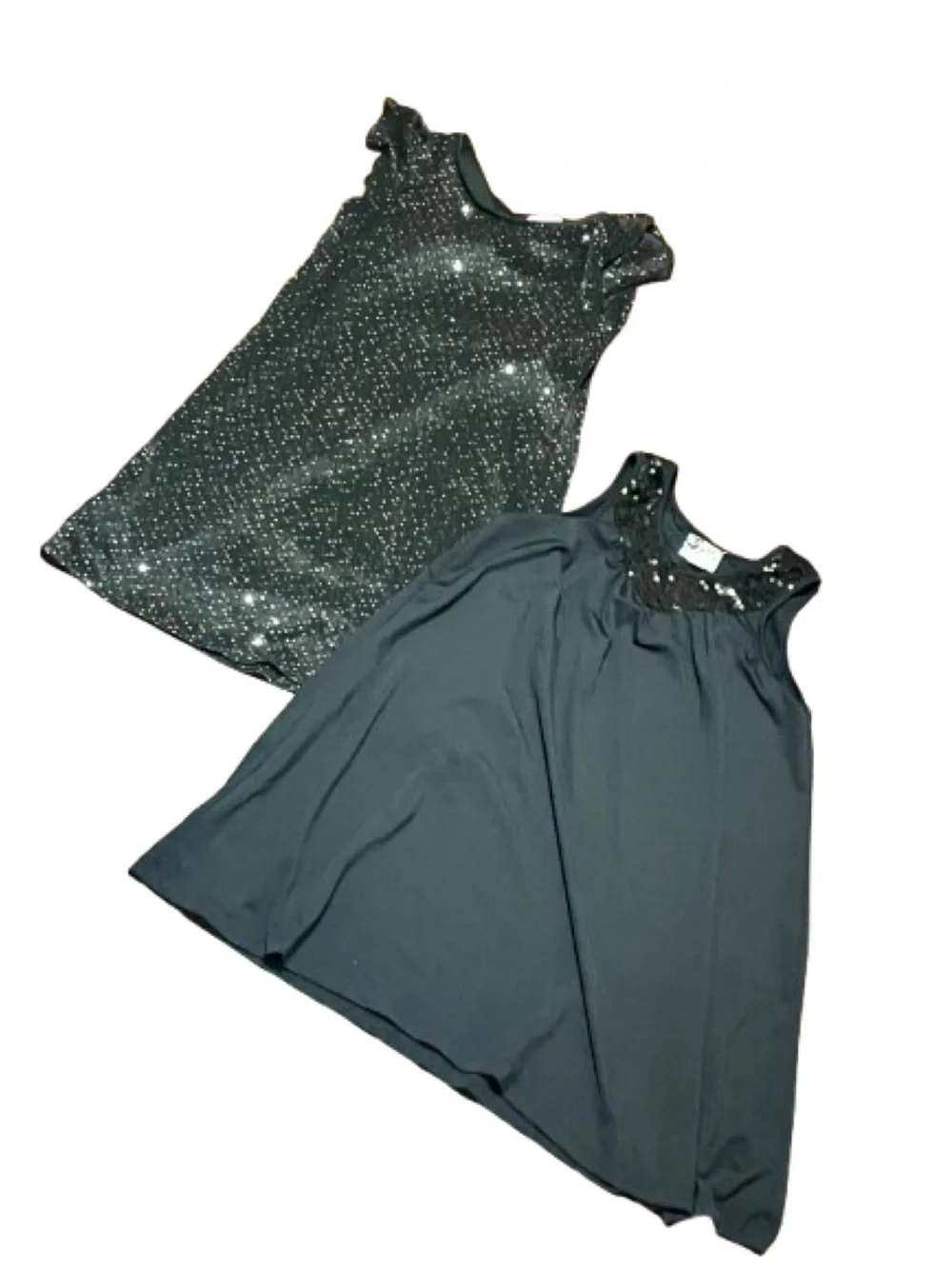 The Children’s Place Girl’s Black Sequin Dress Bundle Size 7/8 & Size 8 Preloved